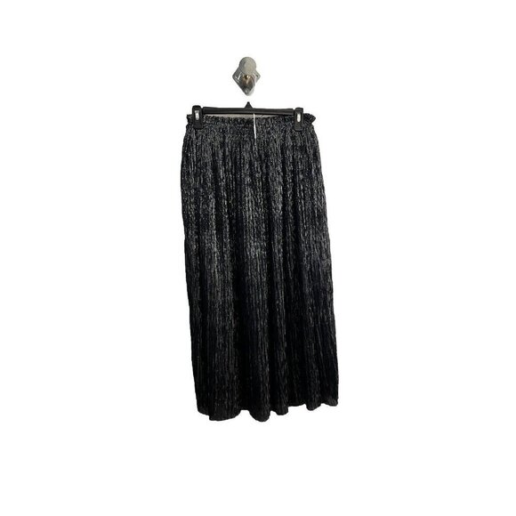 Banana Republic Metallic Midi Skirt Size M Elastic Waist Pull On - Picture 2 of 11